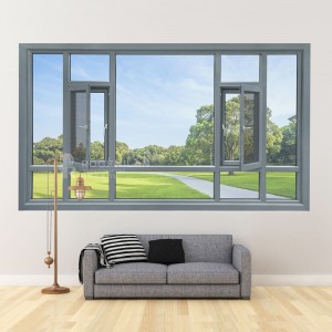 140 window screen integrated casement window (flat frame)