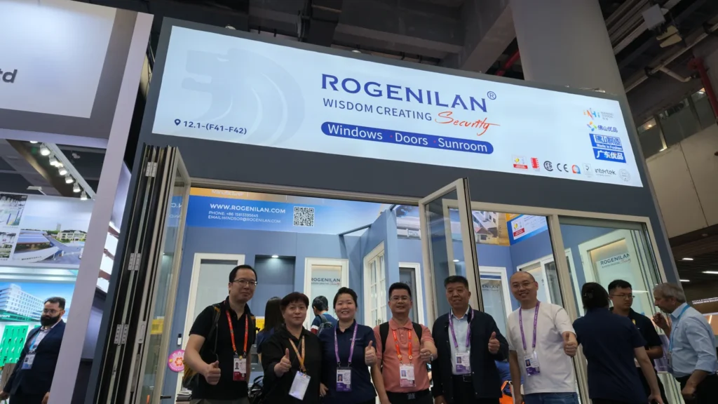 Rogenilan booth frontage and window displays at the April 2026 Canton Fair